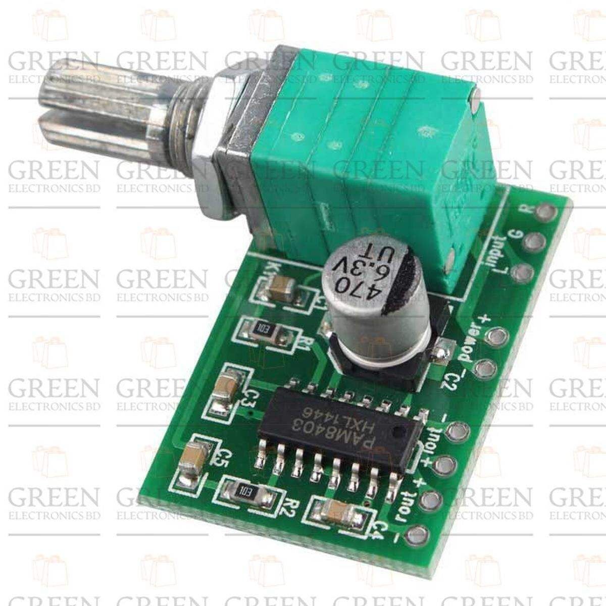 **PAM8403 2x3W Mini Digital Audio Amplifier Board with Potentiometer Switch - DC 5V Dual Channel Stereo Power Amplifier Module for DIY Speakers**