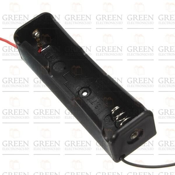 18650 One Tank Rechargeable Battery Holder Single Slot Plastic Storage Box Case With Leads Cable Wire