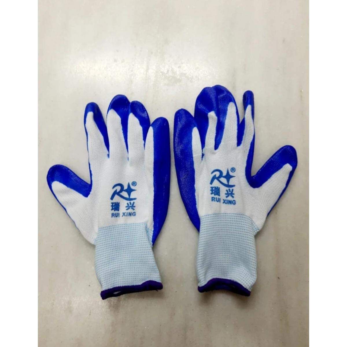 Nylon Rubber Coted Sefty Hand Gloves For Industrial Household Bike Riding Hand Gloves