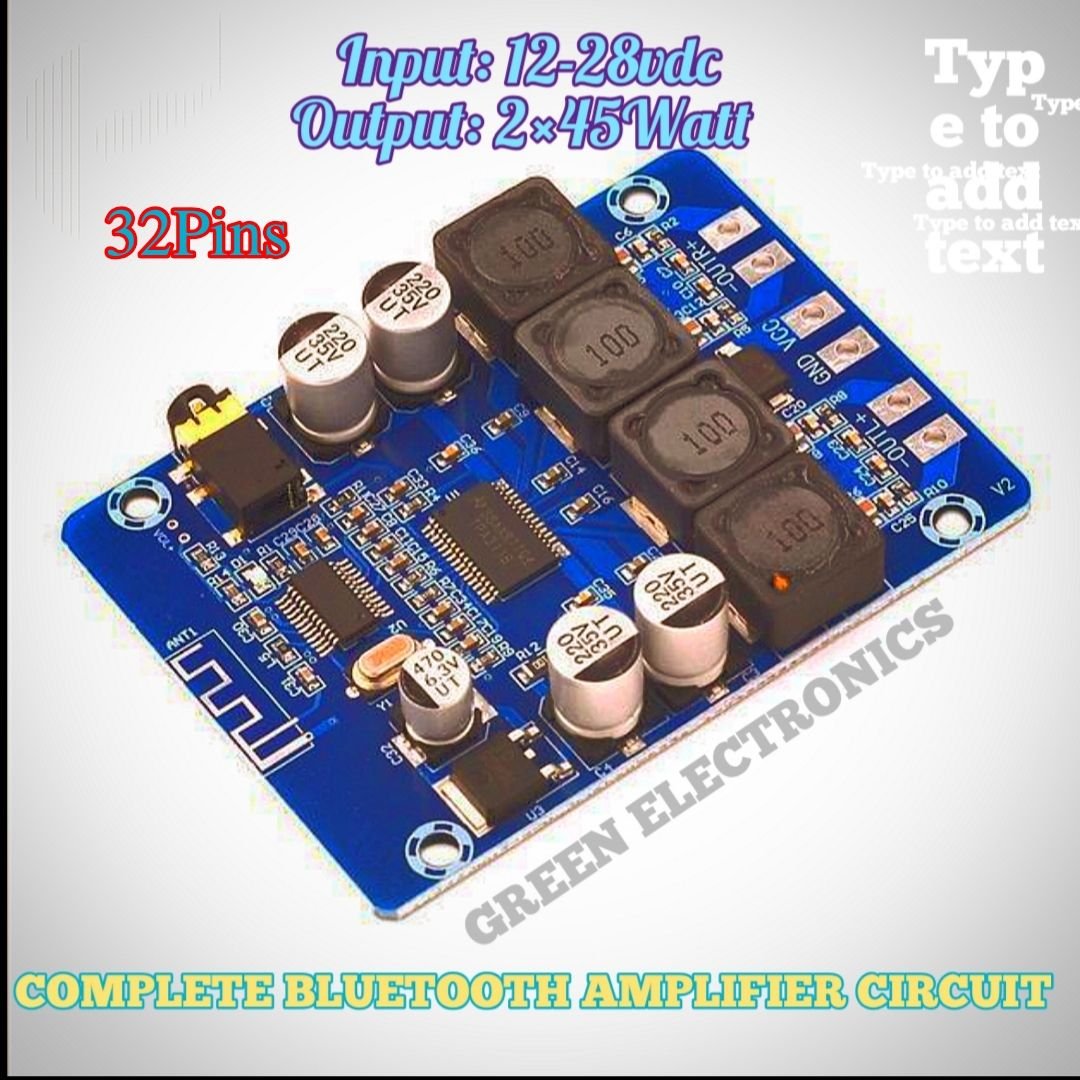 XH-M314 ultra-clear Bluetooth digital amplifier board TPA3118 double 45W audio amplifier module AUX decoder board