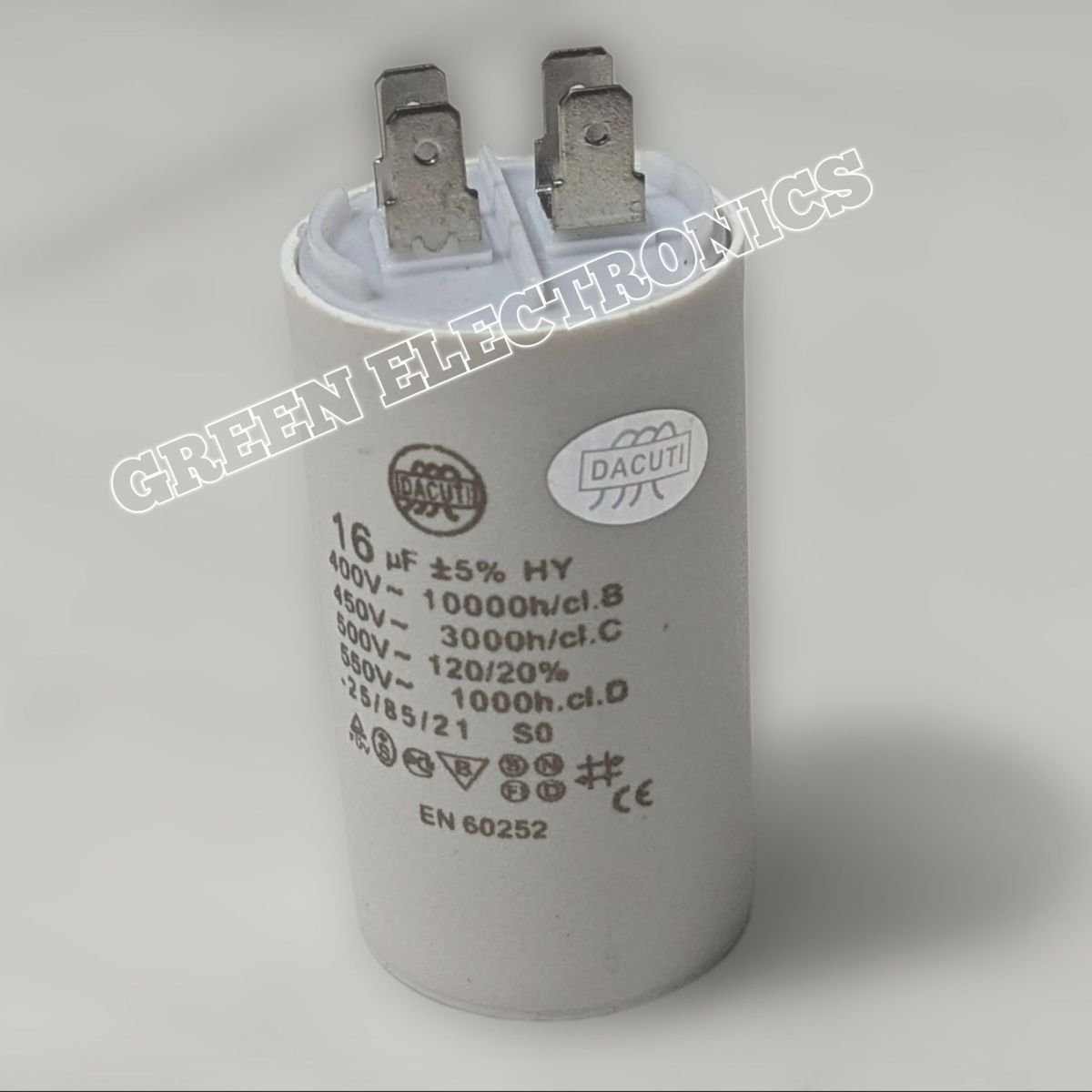 Capacitor 16 Microfarad 450 Volt 50 Or 60 Hz