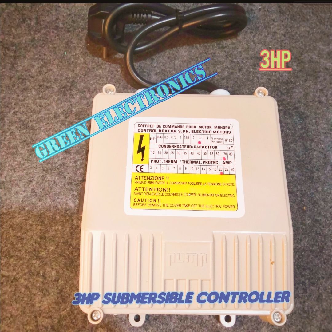 Motor Control Unit Submersible Weter Pump Control Device With Capacitor 70mfd

3hp Submersible control box