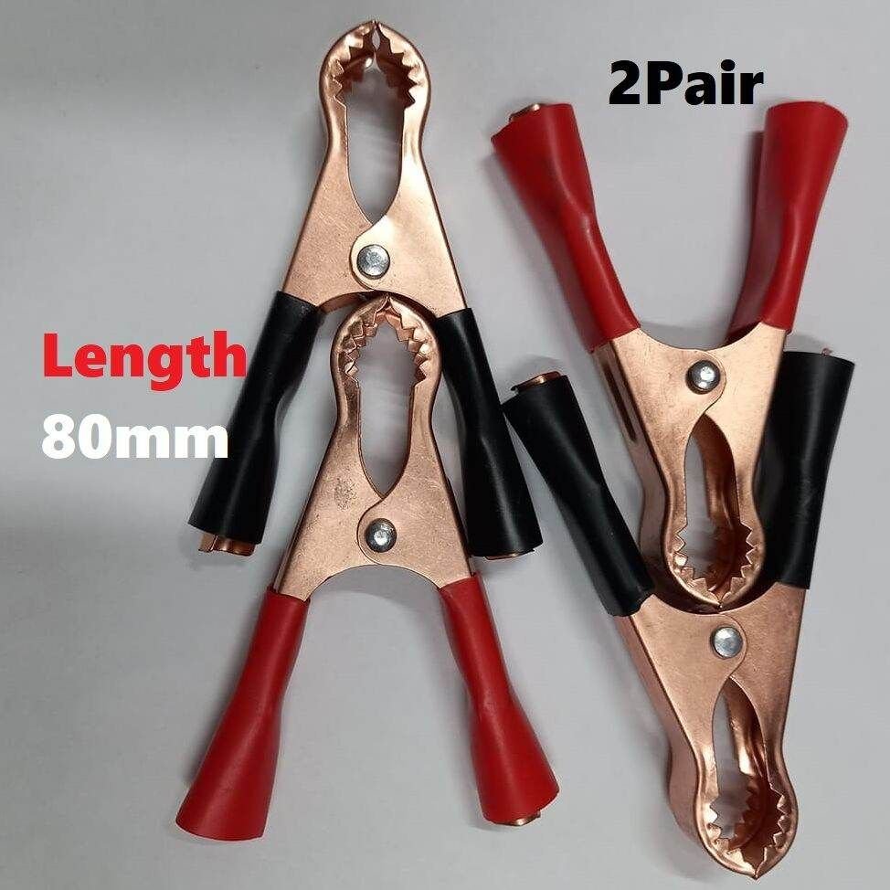 2Pair Battery Clamps Red & Black Electrical Circuitry & Parts