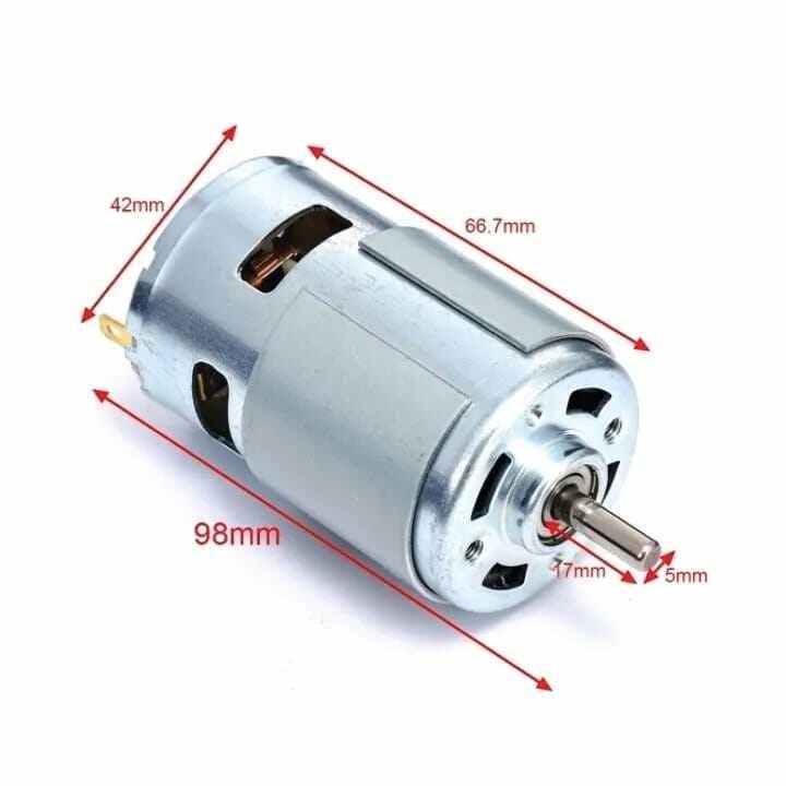 DC 12V RS 775 DC Motor DC 12V RS 775 DC Motor 12V 5mm Shaft Front Ball Bearing Backend Copper Bush