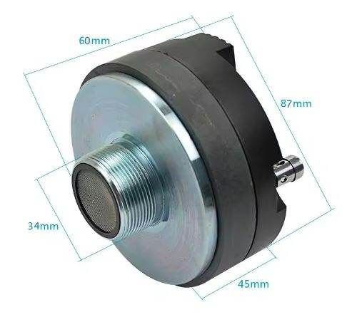 High Quality 34mm Compression Driver Magnet Horn Tweeter Powerful 300watts 8 Ohm Horn 34mm Connecting Speaker Driver Car Audio Hifi System KTV Box Horn Tweeter Parts