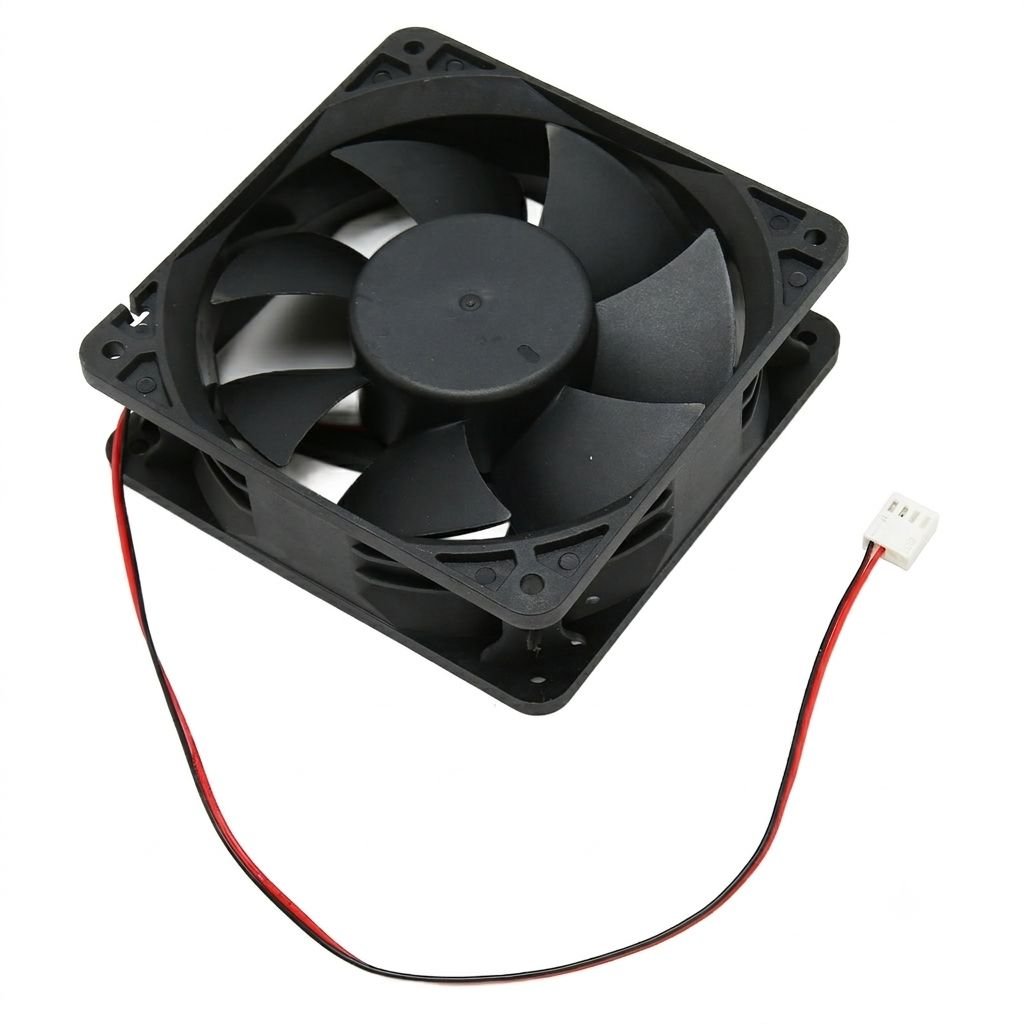3-Inch DC 12V 0.30A Cooling Fan | 2-Wire Silent Brushless Fan for CPU, Power Supply, Egg Incubator, DIY Projects