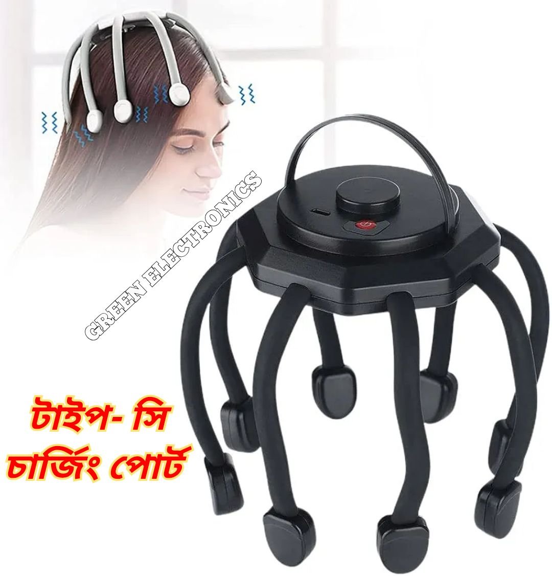 Octopus Head Scalp Relaxation Massage With Vibrating Head Massager Stress Release Hands Free Scalp Care Massager
