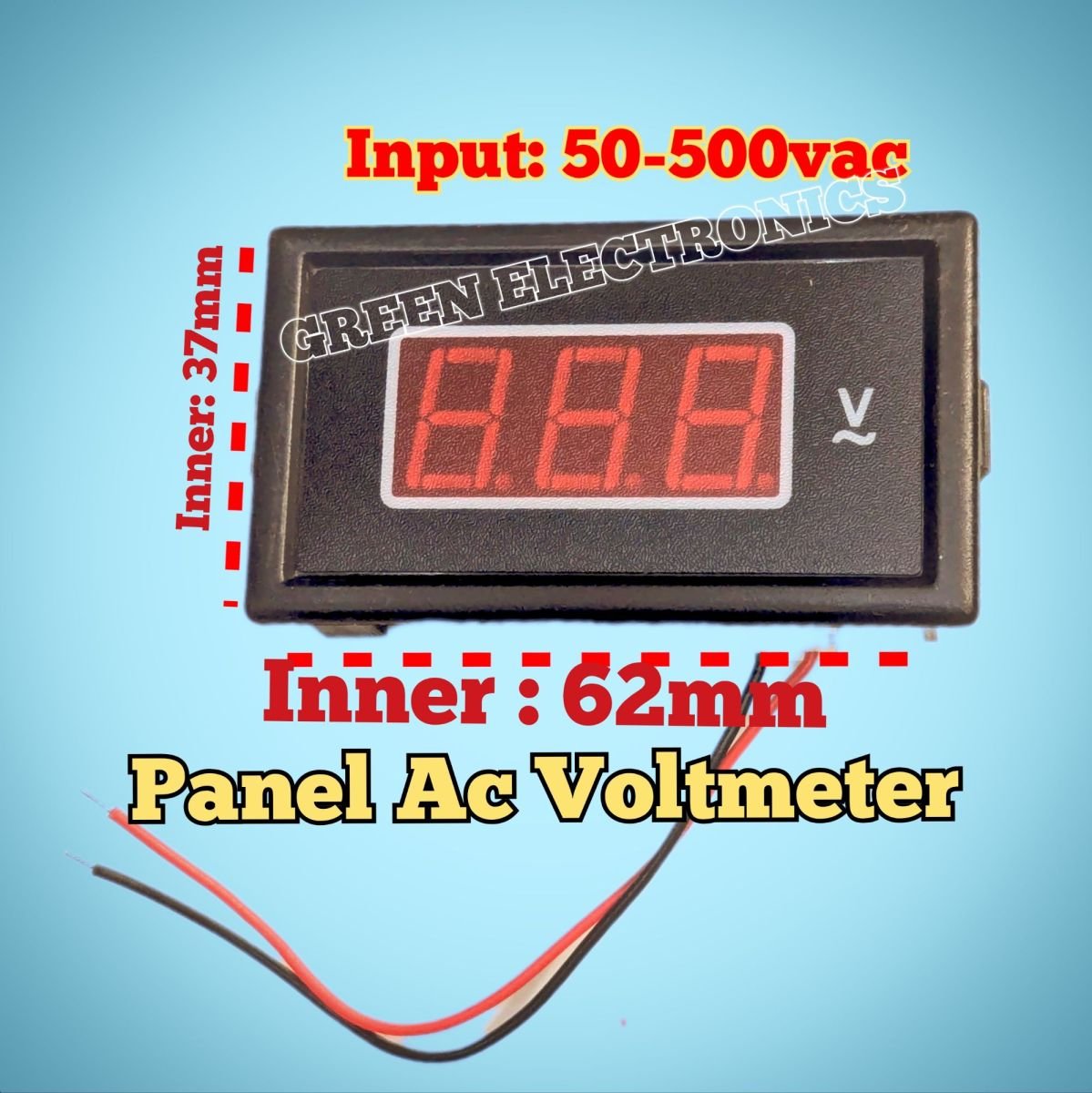 220 Volt AC meter (Digital volt meter 220vac) for Input Voltage Measure of Voltage Stabilizers Regulator ATS UPS IPS