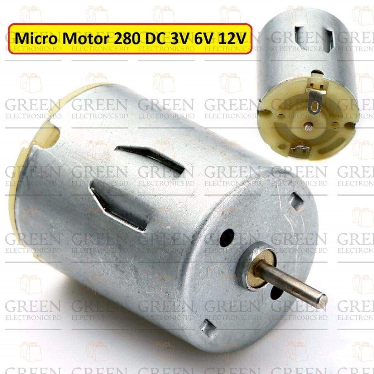 Dc Motor 3V-12V 280 Micro Motor 42 x 24 mm for RC Boat Model Toys Diy Small Micro Motor 280 DC 3V 6V 12V For RC Toy Car Boat Electric Motor Bicycle Mini Cordless Drill Household Hair Dryer Electric Tools
