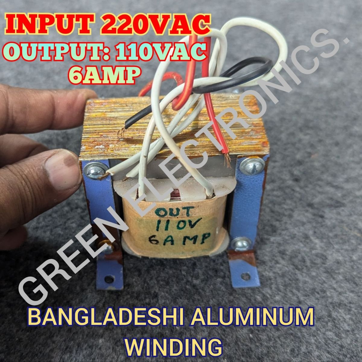 Step Down 220Vac To 110Vac 5Amp Aluminum Winding Good Quality Transformer