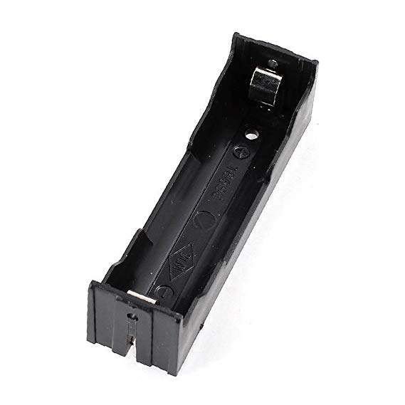 1pis black plastic holder designed for a single 3.7V 18650 lithium-ion battery holder