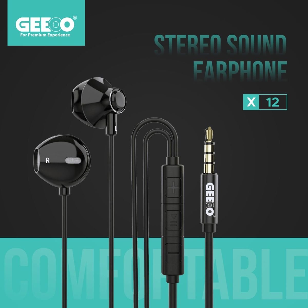 GEEOO Powerful Sound Experience Earphone X-12
