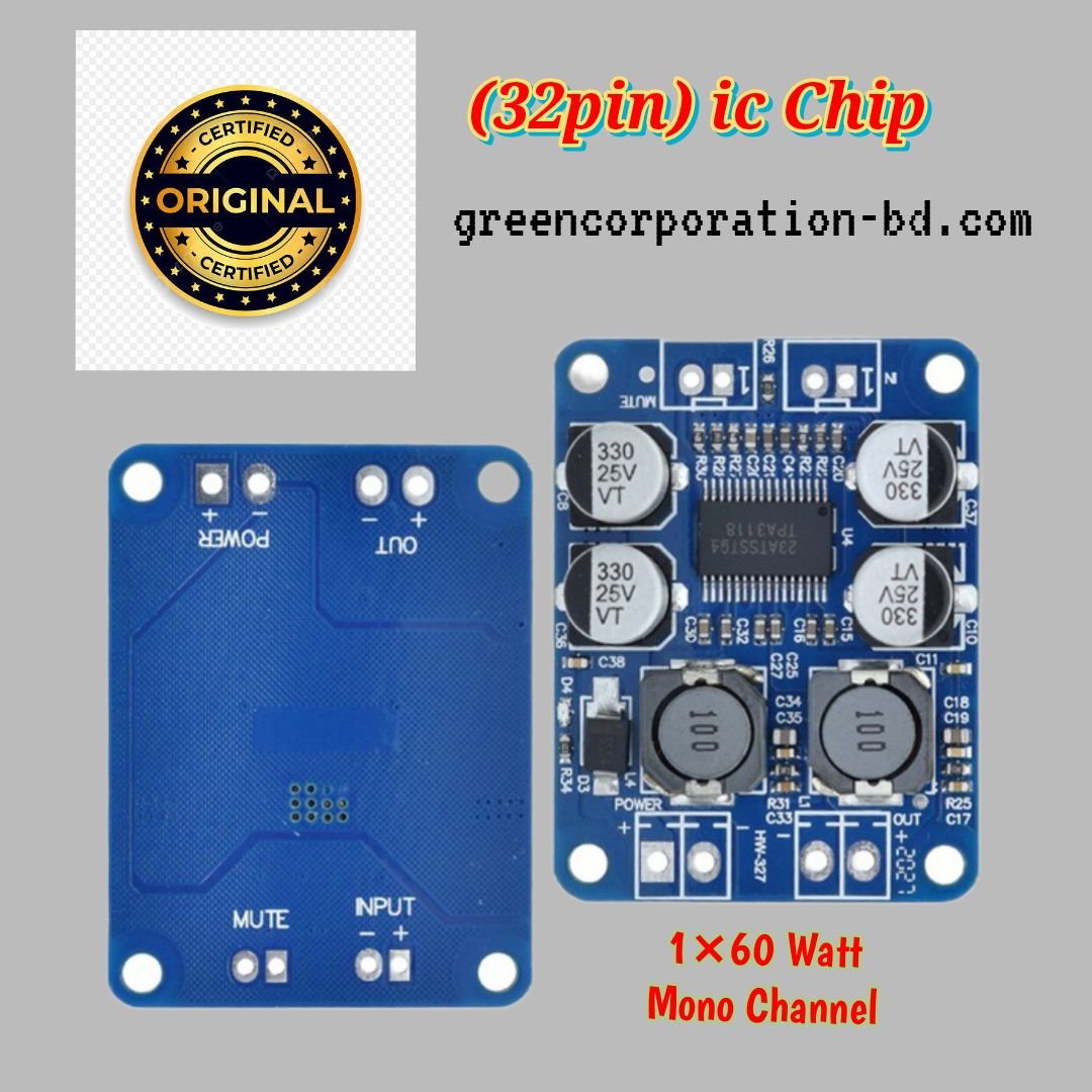 New 32-Pin TPA3118 Mono Channel Amplifier Board 60W High-Quality Sound Amplification Kit