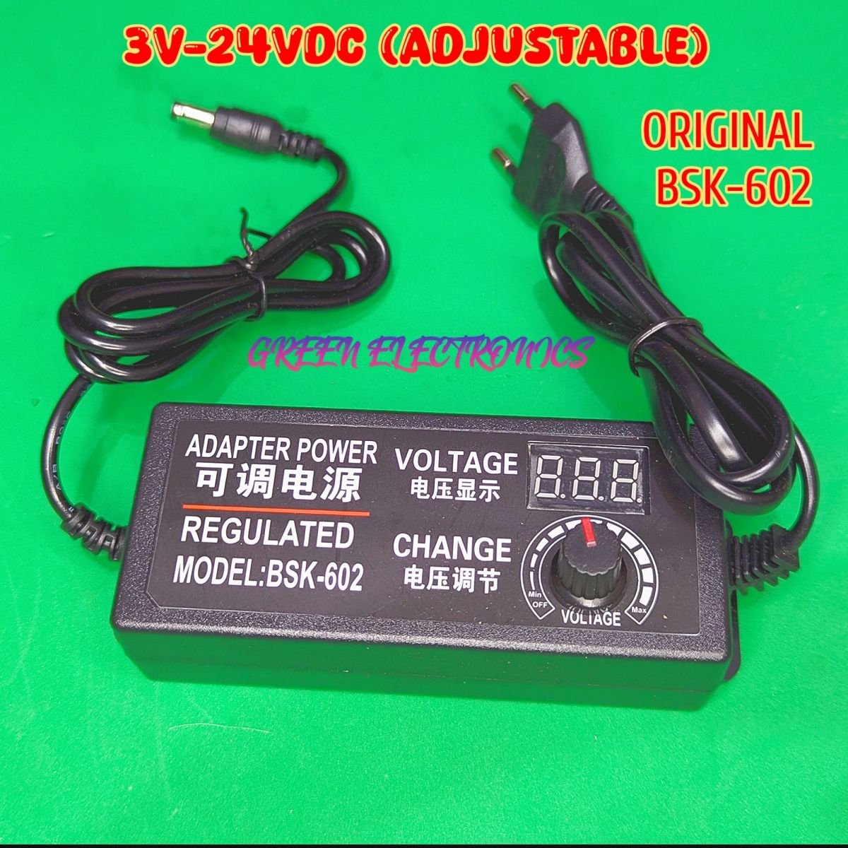 3v to 24vdc Adjustable Power Supply Power Adaptor For Tv Laptop Other