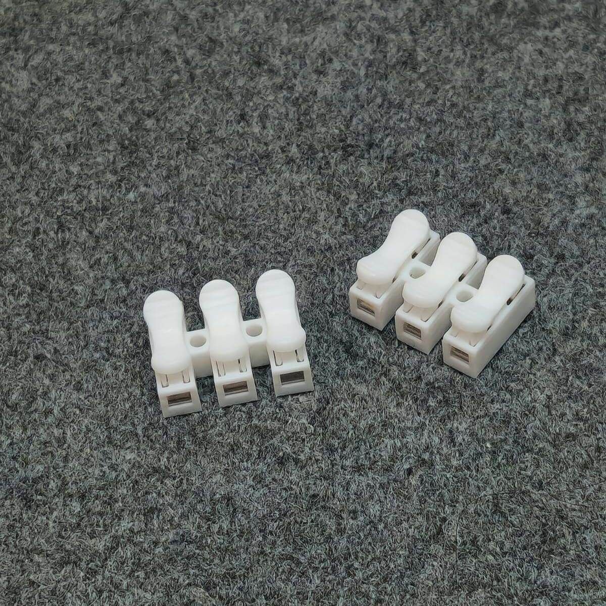 2pcs CH-3 Spring Quick Wire Connector (also known as a 3-pin push quick connector spring clamp terminal