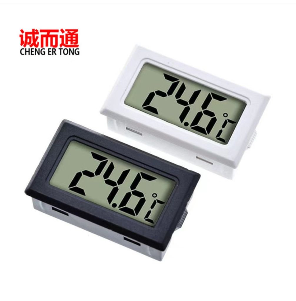 Mini LCD Digital Thermometer Sensor Temperature Meter for Fridges Freezers Coolers Aquarium Chillers 1M Probe Black