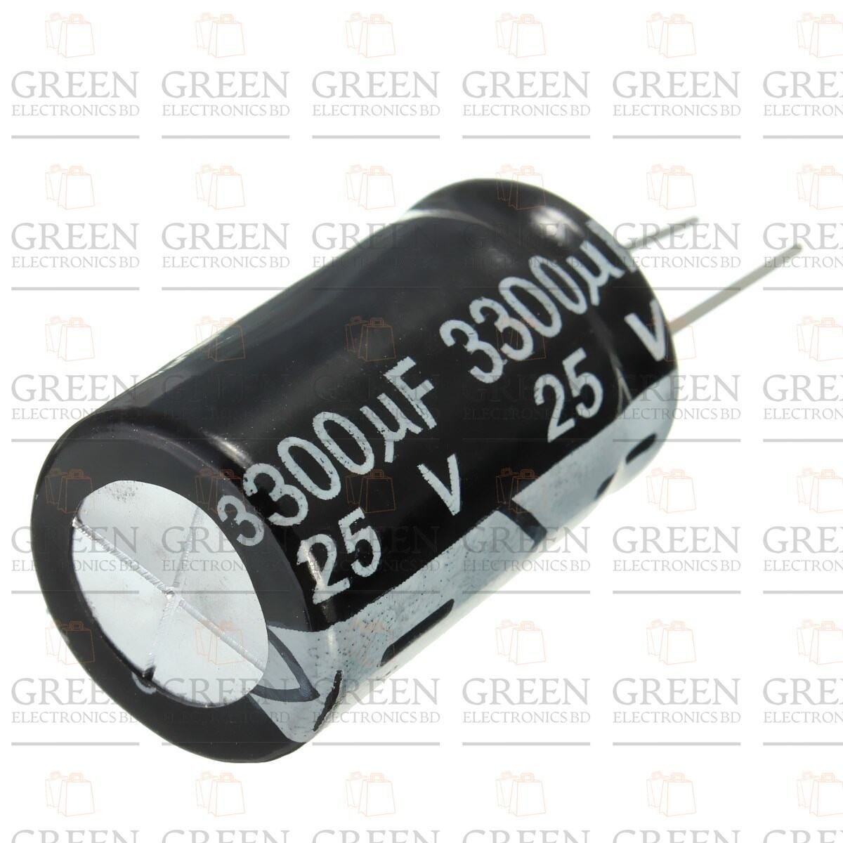 5Pcs- Electrolytic Capacitor 3300uF 25V Radial Polarized Aluminum Electrolytic Capacitor