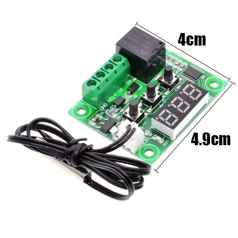 W1209 LED Digital Thermostat Temperature Control Thermometer Thermo Controller Switch Module DC 12V Waterproof NTC Sensor
