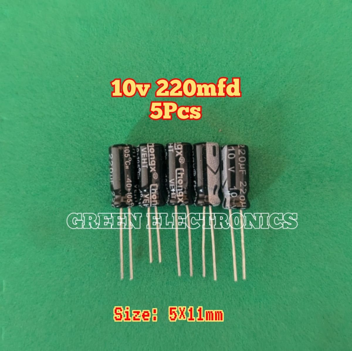 10v 220mfd Direct-insert electrolytic capacitor high frequency low resistance