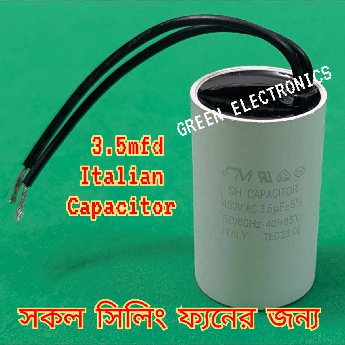 3.5mfd italian capacitor for all chilling fan speed