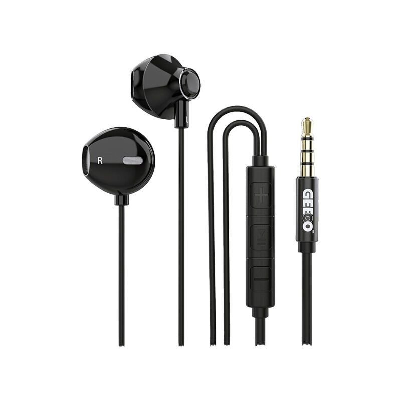 Geeoo X12 Strong Bass Metal In-Ear Headphone With Pouch & Clip Headphone Ear Phone