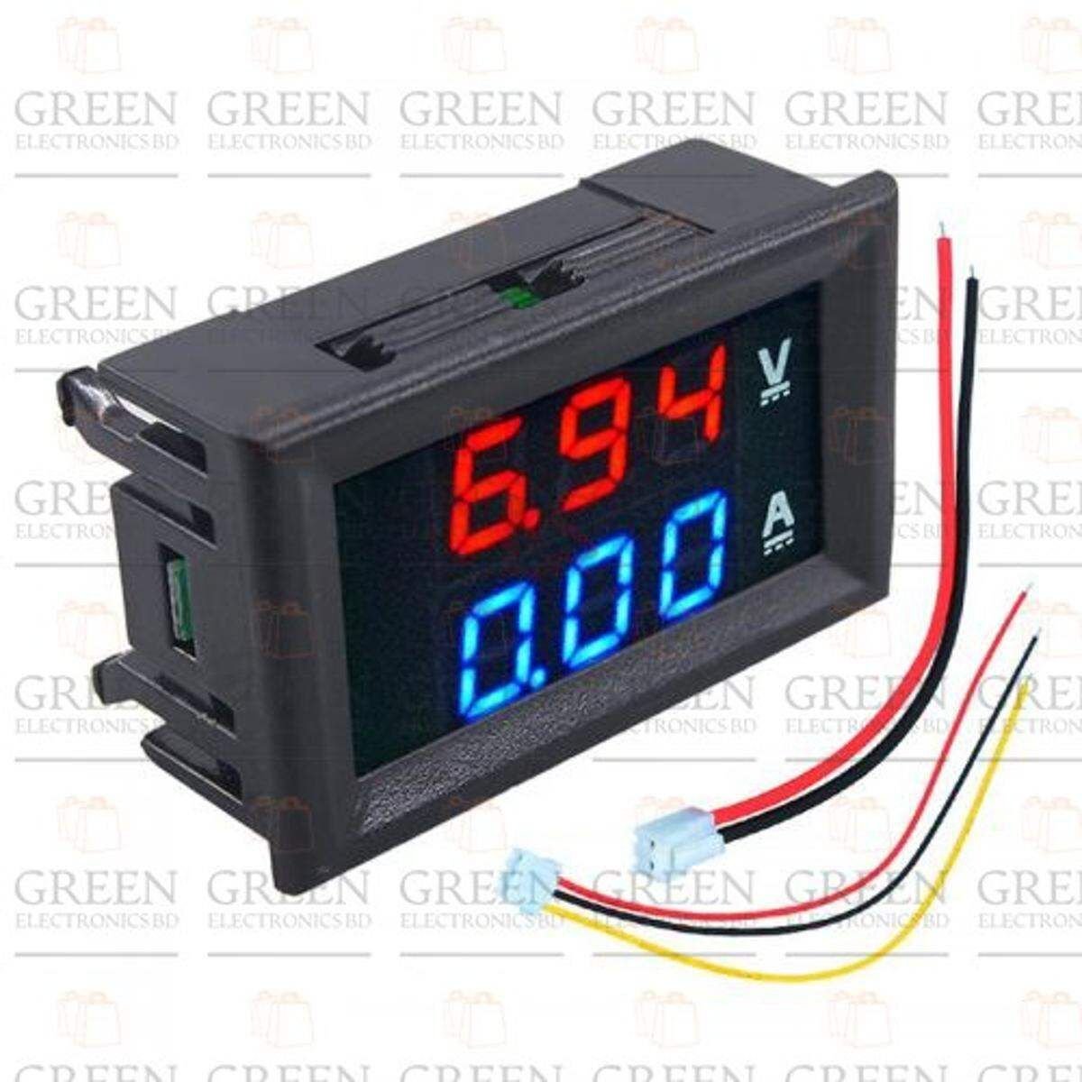 Dc 100v 10a ডিজিটাল ভোল্টমিটার এবং অ্যামিটার