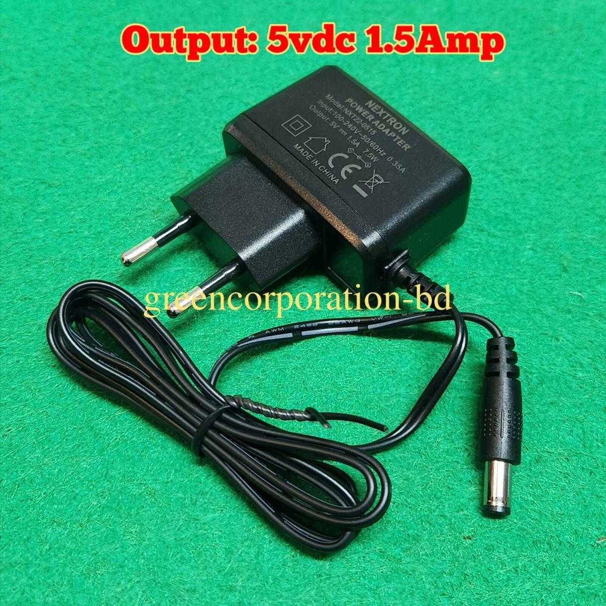 Power Adapter 5V Chargers AC to DC 5V 1.5A Power Supply Adapter Wall Plug Charger Cable Adaptor Switching Converter With EU Plug For TV Box Speaker Security Camera Audio Video