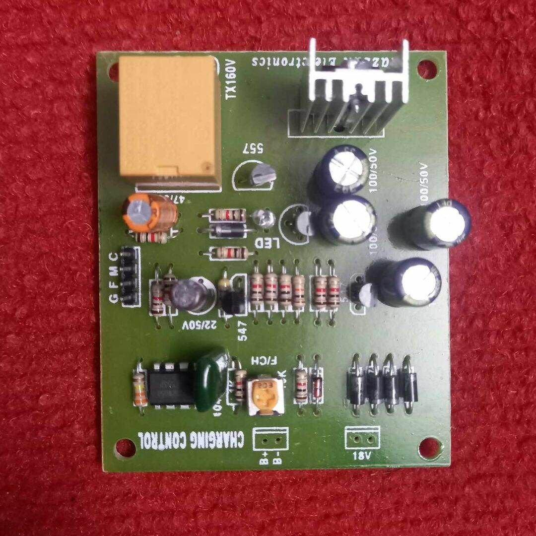 SINGLE RELAY 18V BATTERY CHARGING CONTROL CIRCUIT INSTALL WITH ADJUSTABLE VR POT SWITCH BATTERY CHARGING PROTECTION