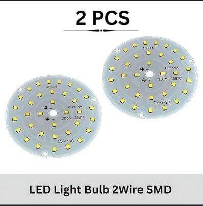 2pcs 4.7v Led Plate 3V To 5Volt Round Type SMD LED Plate 74mm Big size DC 4V 15Watt  Led Plate 3V to 5V DC Round LED Panel MCPCB Light – 2.9 Inch (74mm) Diameter 2835 SMD LED Plate For Emergency Light & DIY Project