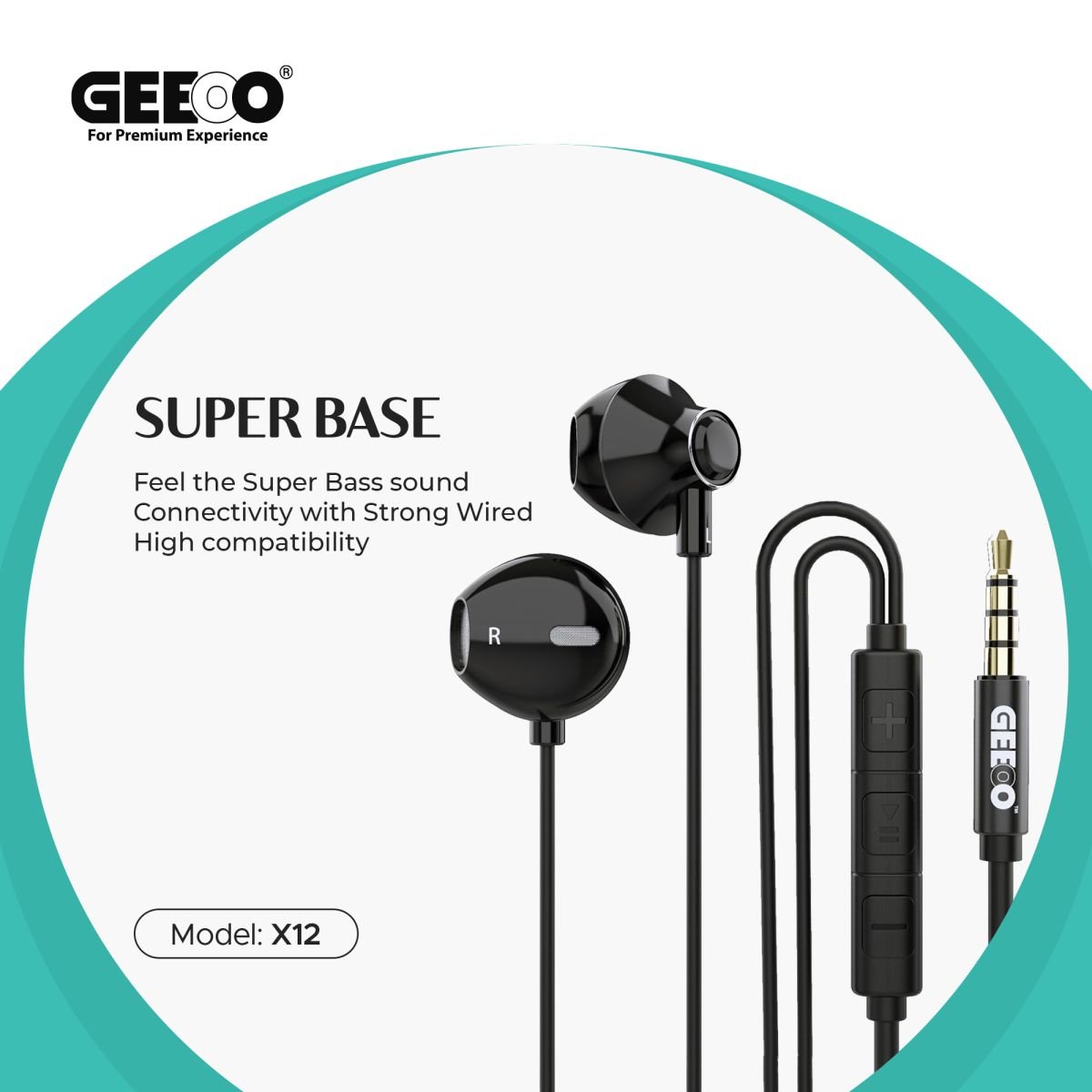 Geeoo X12 Powerful Sound Experience Earphone