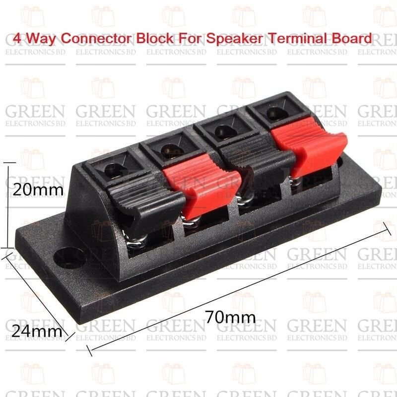 4 Way Connector Block For Speaker Terminal Board 4 Way Speaker Terminal Block