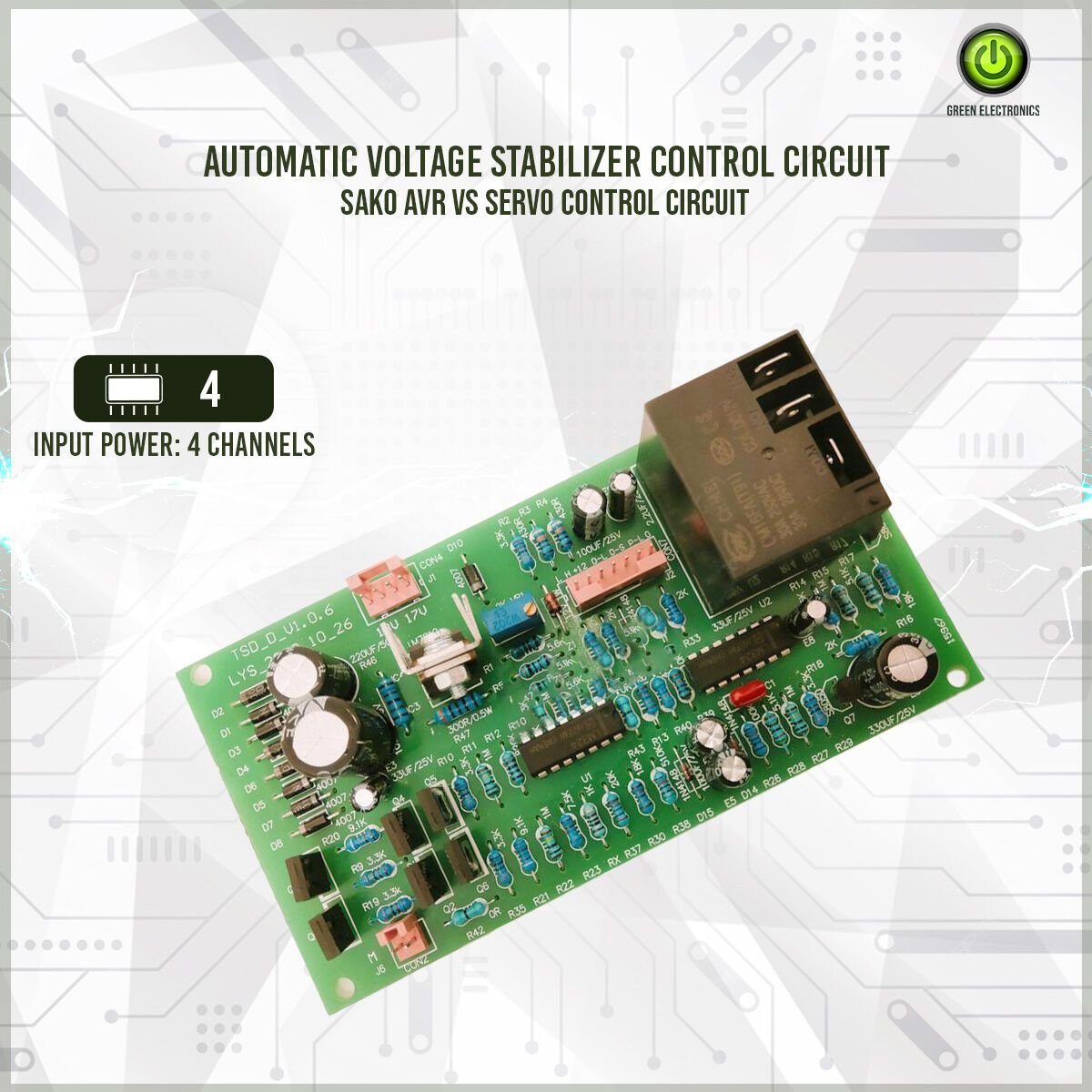 Automatic Voltage Stabilizer Control Circuit SAKO AVR AVS IVS Voltage Reguletor Servo Control Circuit Module GREEN POWER