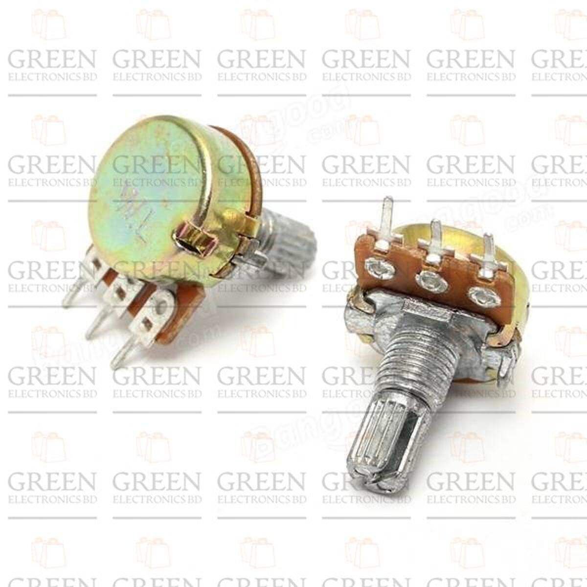 3Pcs Panel Mount 100K Ohm Linear Potentiometer