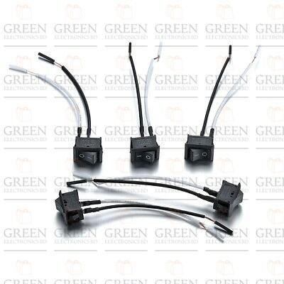 রকার নৌকা সুইচ 6a ac 250v কালো সাথে Cable-5pcs