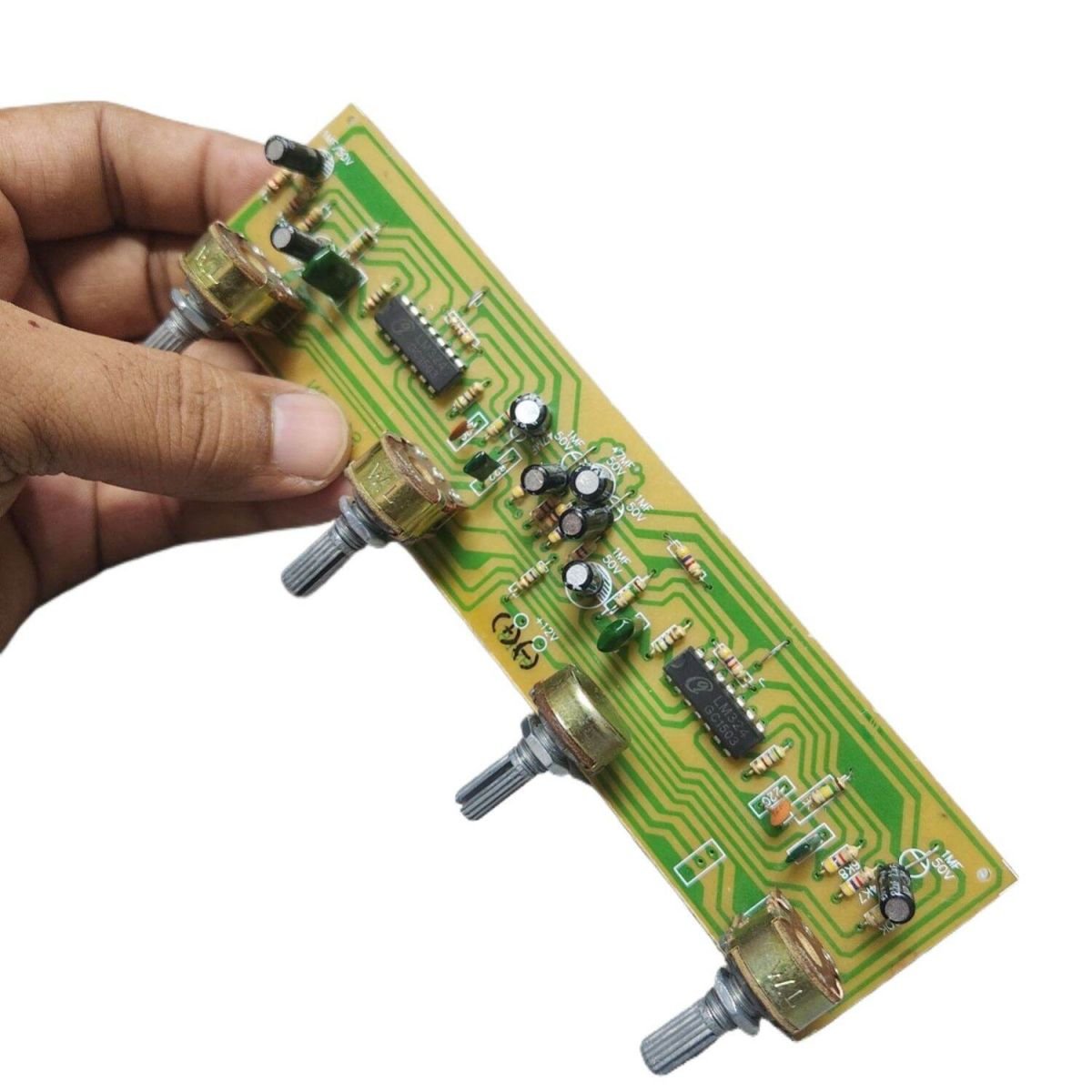 Dual 324 IC Audio Pre-Amplifier Tone Control Board - Adjustable Bass, Treble, Volume, and Balance Module for DIY Amplifier Projects