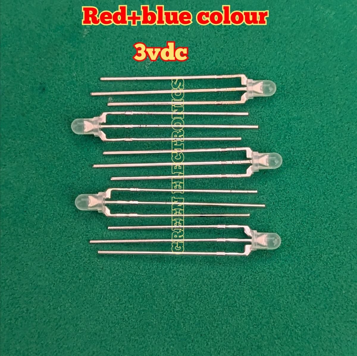 5pcs 2colour red blue 3mm led