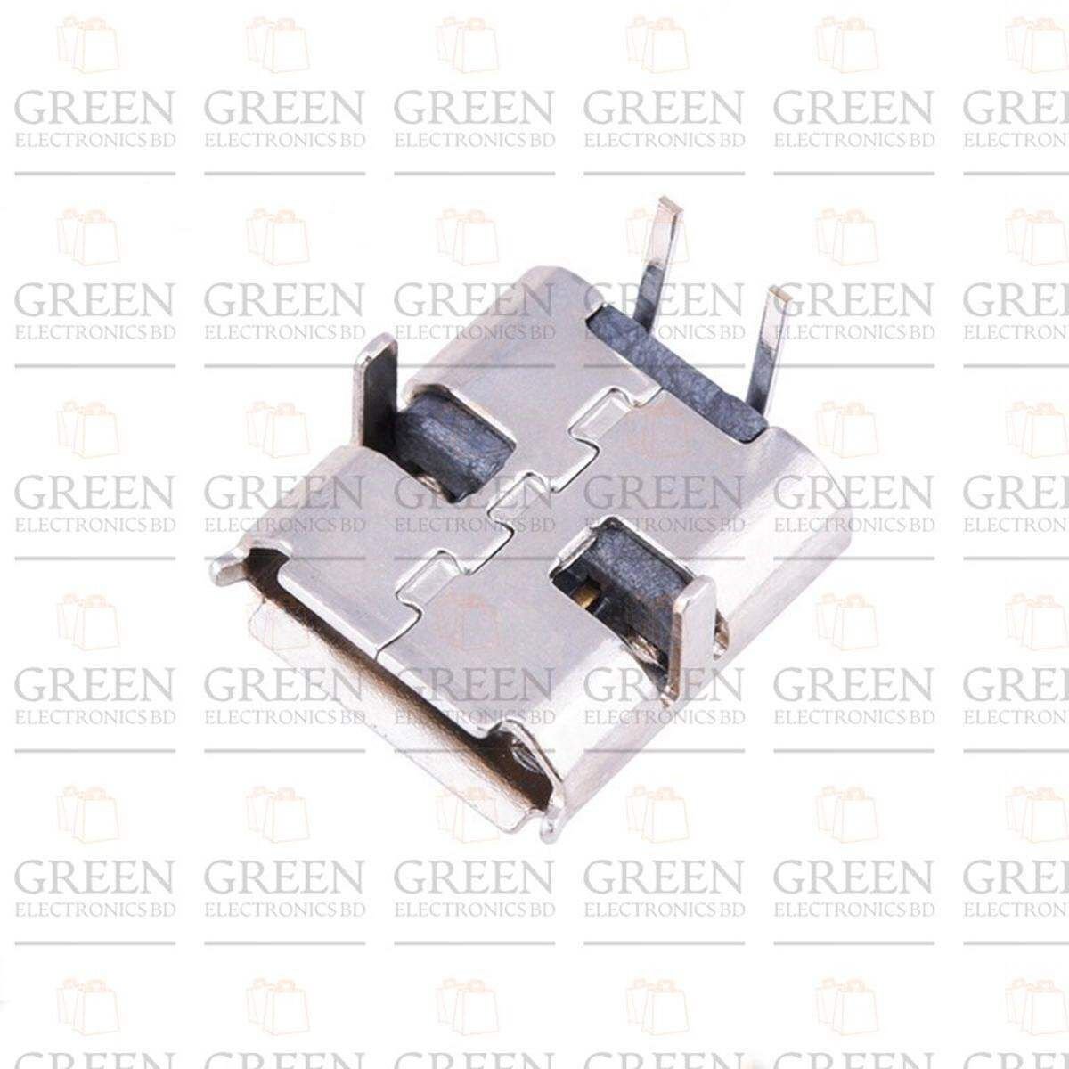 10Pcs 2 Pin Micro USB Female Socket Type-B 2 Pin Female DIP Power Socket Connector Panel Mount For Charging Socket LED Light Electronics Projects DIY