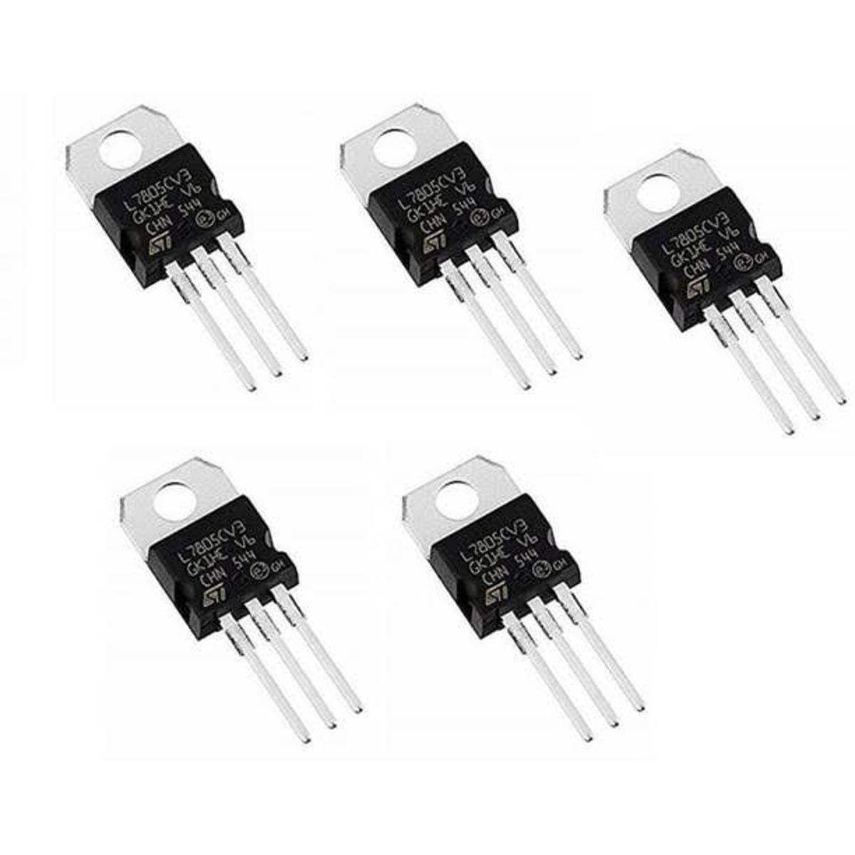 5Pis 7805 Regulator ic 7805 5 Volts VOLTAGE REGULATOR IC FET Transistor (Number of Transistors 5) NPN Transistor  (Number of Transistors 5)