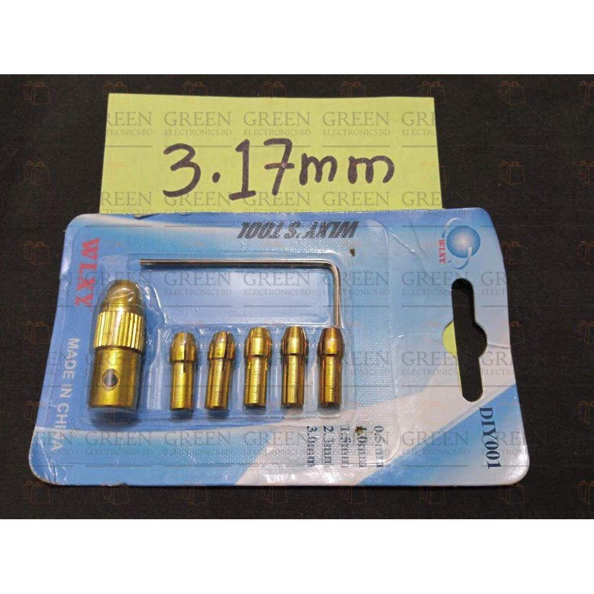 Mini Drill Chuck 7Pcs 0.5-3mm & Shank 3.17mm