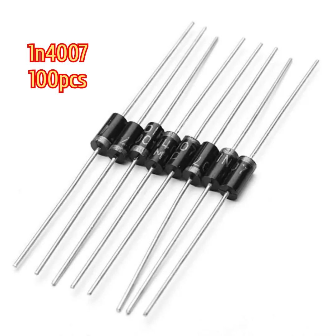 100 pcs Diode 1n4007 1000V 1A General Purpose Rectifier Diode 1n4007 Silicon Junction Diode DO-41 Package-100pcs